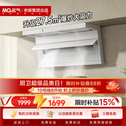 名气 顶侧双吸27.5大吸力家用白色抽吸油烟机