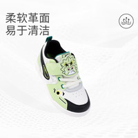 江博士 DR·KONG）秋季男宝儿童学步鞋 1-3岁潮流休闲卡通儿童板鞋 米/绿/黑 23 脚长约13.4-14.1