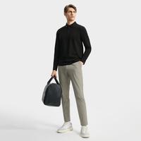 FILA 男装男式运动休闲Polo衫男士基础通勤针织长袖衫