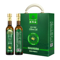 欧维丽 西班牙原油进口特级初榨橄榄油375ml*2礼盒装 中秋节团购福利 特级初榨橄榄油 375mL*2瓶