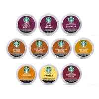 星巴克 咖啡胶囊 中度烘焙 经典混合10种口味 40粒装 适配Keurig咖啡机