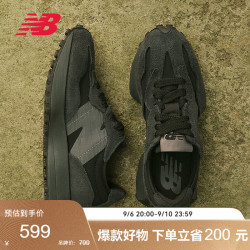 new balance BALANCE NB327系列 男女低帮运动跑鞋 U327WCD 做旧黑 39.5