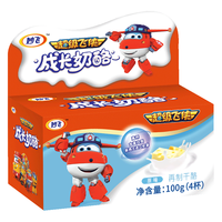 亲子出游：妙飞 超级飞侠成长奶酪杯原味*2盒+ 草莓味*2盒