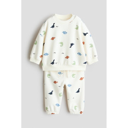 H&M HM童装男婴套装2件式2026秋季新款印花时尚柔软帅气卫衣1314909