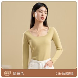 佰丝娜 Q山羊绒保暖内衣女士加绒加厚德发热无痕内穿打底上衣秋衣秋裤