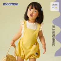 莫莫 美特斯邦威旗下moomoo童装女小童针织套装夏新款花苞背带两件套