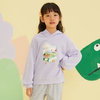 莫莫 美特斯邦威旗下Moomoo童装儿童女童原创图案萌趣连帽卫衣套头衫