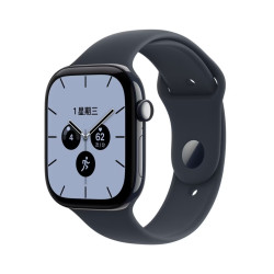 Apple Watch Series 12 智能手表蜂窝版46毫米夜蓝色陶瓷表壳海军蓝色运动型表带S/M MJHC4CH/B