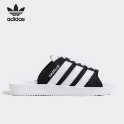 adidas 官方正品三叶草男女轻便透气休闲沙滩拖鞋JQ7421