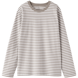 無印良品 MUJI 长袖女T恤打底衫内搭2BB2Q8A6S