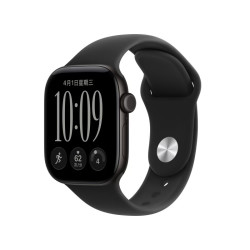 Apple Watch Series 12 智能手表GPS款42毫米黑色铝金属表壳黑色运动型表带M/L MJF04CH/B
