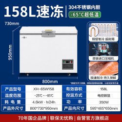 雪花零下65度超低温冰柜商用卧式速冻冷柜负86冰箱
