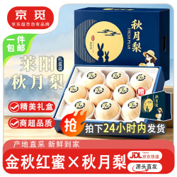 京觅 山东烟台莱阳头茬秋月梨 6粒贡品中秋礼盒 单果600g+源头直发包邮