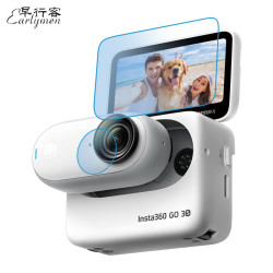 早行客 单套适用影石insta360go3s拇指防抖相机 360go3S 防水运动相机钢化膜 镜头膜1个 屏幕膜1个