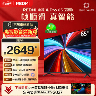小米 REDMI 红米 A Pro系列 L65RC-AP 液晶电视 65英寸 4K