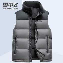 雪中飞 羽绒马甲男冬季外穿内搭立领无袖坎肩轻暖不压身羽绒服背心