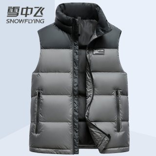 雪中飞 羽绒马甲男冬季外穿内搭立领无袖坎肩轻暖不压身羽绒服背心