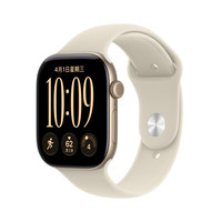 Apple Watch Series 12 智能手表 46mm GPS版  浅金色铝金属表壳 沙砾色运动型表带 M/L