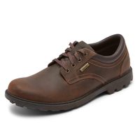 ROCKPORT 男士商务休闲防水牛津鞋 Storm Surge 时尚舒适通勤百搭 Tan 9.5