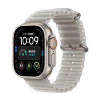 苹果 Watch Ultra 4 GPS+蜂窝网络 智能手表 49mm  原色钛金属表壳 海洋表带
