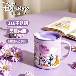 迪士尼 儿童保温杯马克杯316不锈钢水杯儿童保温杯牛奶咖啡杯内胆刻度