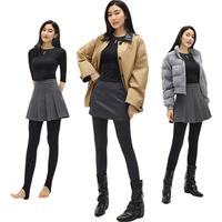 松山棉店连脚打底裤袜女士弹力显瘦瑜伽裤运动鲨鱼裤薄款外穿袜子春季新款 罗纹连脚-黑色（5~15°C）春秋薄款 均码 推荐90-130斤
