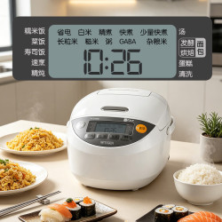 TIGER 虎牌 进口IH土锅涂层电饭煲 家用多功能电饭锅3-4人份 JPM-S10C 3L 白色