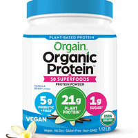 Orgain 傲感有机植物蛋白复合超级食品粉 香草味 510g