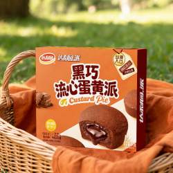 达利园 糕点黑巧流心蛋黄派休闲零食早餐蛋糕即食代餐方便下午茶