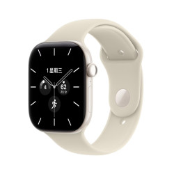Apple Watch Series 12 智能手表 45mm 蜂窝版 珍珠白色陶瓷表壳 沙砾色运动型表带 S/M