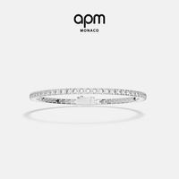 APM Monaco 密镶网球手链银白色手饰经典简约时尚