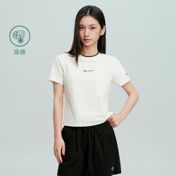 Champion 26春夏新女款拼色小Clogo短袖T恤休闲运动舒适