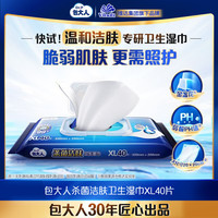包大人 Dr.P）杀菌洁肤成人护理卫生湿巾40片 单包