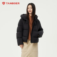 坦博尔 连帽羽绒服女泡芙短款韩版面包服小个子外套