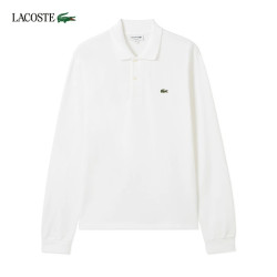LACOSTE 男士长袖POLO衫 白色