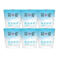 简爱 酸奶滑滑 轻甜原味 100g*6杯