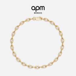 APM Monaco 金黄色Enchaîné情侣手链男女款 生日礼物