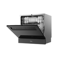 美的 X6S Ultra 万向喷淋热风烘干 黑色 18套 嵌入式洗碗机