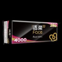 洁柔 卷纸 黑Face厚实 大号 有芯卷筒纸   4层 200g*20卷