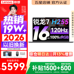 联想 小新 16 AHP10R 高色域 笔记本电脑  集成显卡 1920*1200 R7-H255 120Hz 512GB 16GB