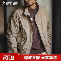 马登 工装 美式复古哈灵顿G9立领夹克阿美咔叽休闲经典外套男春秋 浅卡其 L