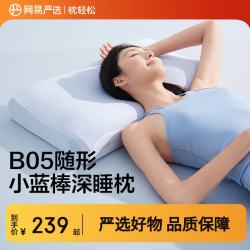 网易严选 小蓝棒深睡枕3.0记忆棉枕慢回弹助睡眠护颈椎枕  65*40*9/11cm 单只装