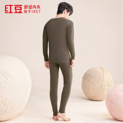 Hodo 秋冬情侣内衣套装 男款深雅棕 L 170/95