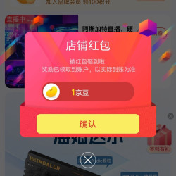 阿斯加特京东自营旗舰店关注领1京豆