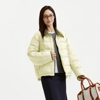 坦博尔 轻薄羽绒服女小个子舒适秋冬衬衫领短款外套TB62350266