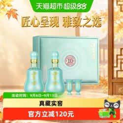 口子窖 10年型 50度 兼香型白酒 500ml*2瓶 礼盒