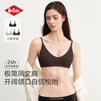 Lee Cooper 无痕内衣女夏季薄款无钢圈背心式运动美背文胸罩 棕色 S