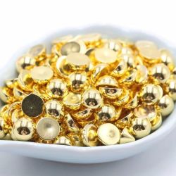 （13mm-18mm）太阳花半面珠ABS 半面炫彩仿珍珠手工配饰DIY装饰
