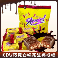 KDV 俄罗斯进口KDV喜乐趣黄花生巧克力夹心牛轧糖休闲年货糖