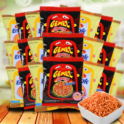 GEMEZ Enaak GEMEZ印尼进口网红小鸡面烧烤辣味香脆密封干脆面碳水零食30袋